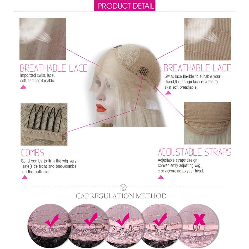 Websterwigs Synthetic Lace Front Honey Blonde Wig For Women With Baby Hair Heat Resistant Fiber Hair Lace Frontal Wigs