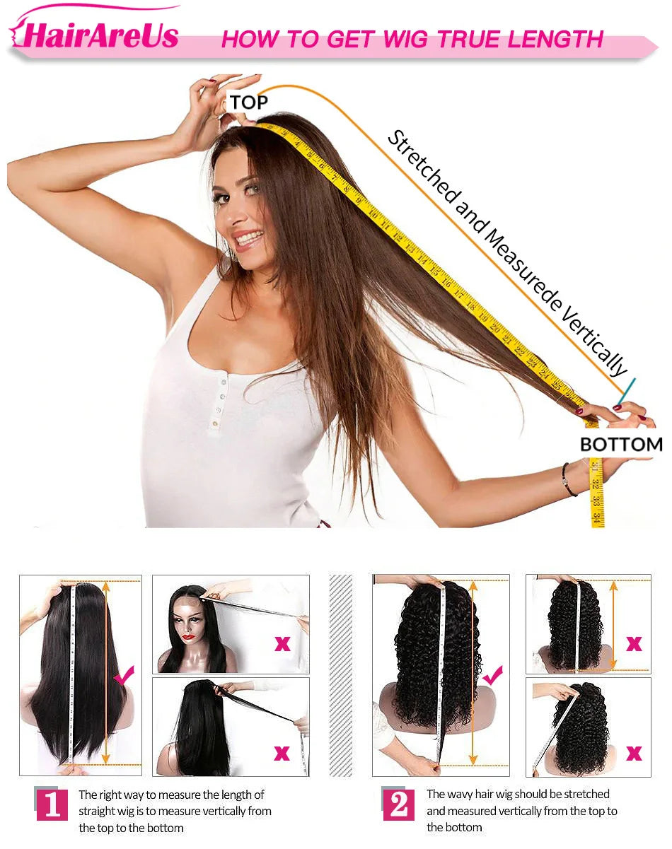 Wear Go Glueless Wig 30 32 Inch Bone Straight 13x6 HD Lace Frontal Wig Ready To Go Human Hair 5x7 HD Glueless Wigs Pre plucked