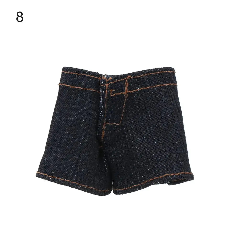 2022 Newest Multi Style Denim 11.5"Jeans Bottoms Shorts For Doll Clothes Outfits Short Pants For Blythe 1/6 Dolls Accessories
