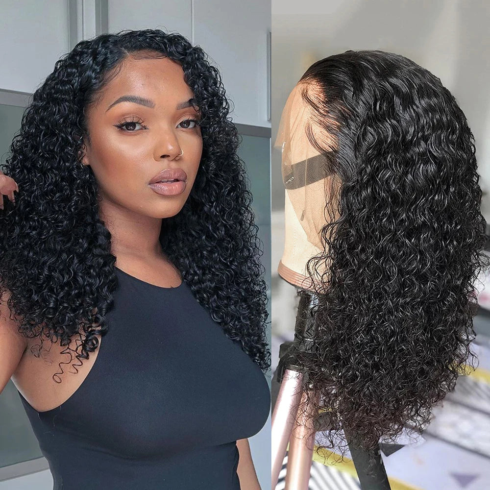 Glueless Curly Bob Wigs Human Hair Pre Cut Short Bob Wigs Pixie Cut Kinky Curly Lace Front Human Hair Wigs Lace Frontal Wig