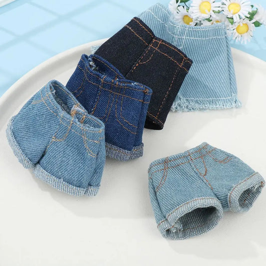 2022 Newest Multi Style Denim 11.5"Jeans Bottoms Shorts For Doll Clothes Outfits Short Pants For Blythe 1/6 Dolls Accessories