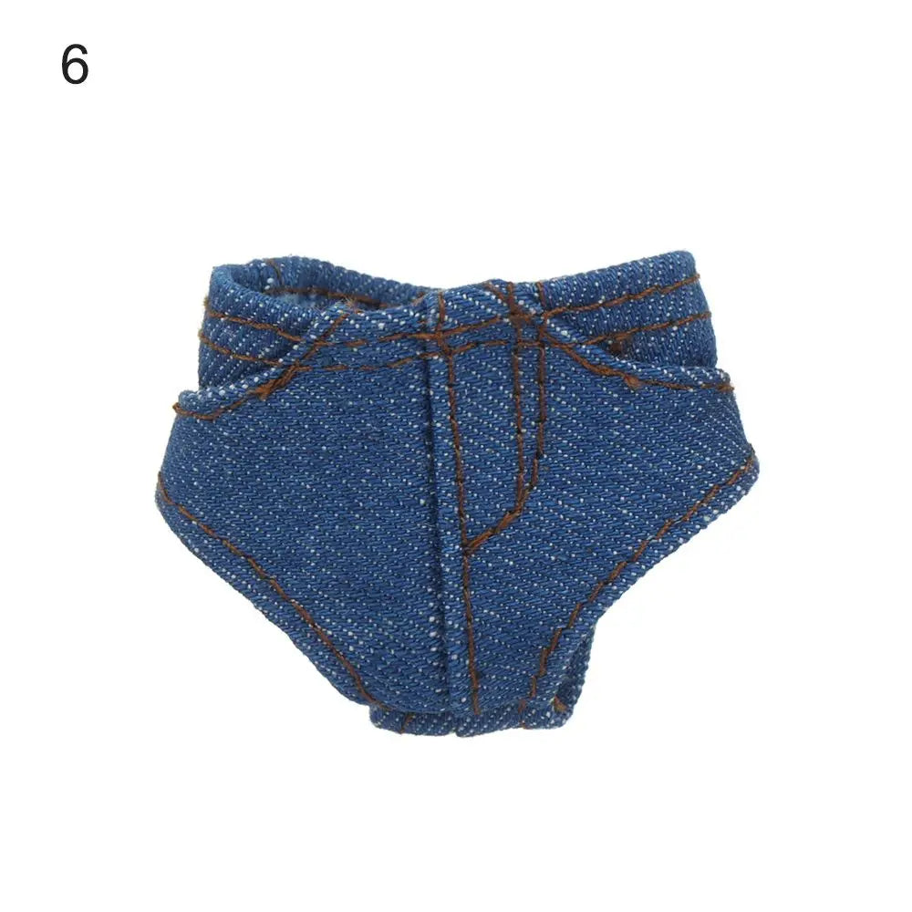 2022 Newest Multi Style Denim 11.5"Jeans Bottoms Shorts For Doll Clothes Outfits Short Pants For Blythe 1/6 Dolls Accessories