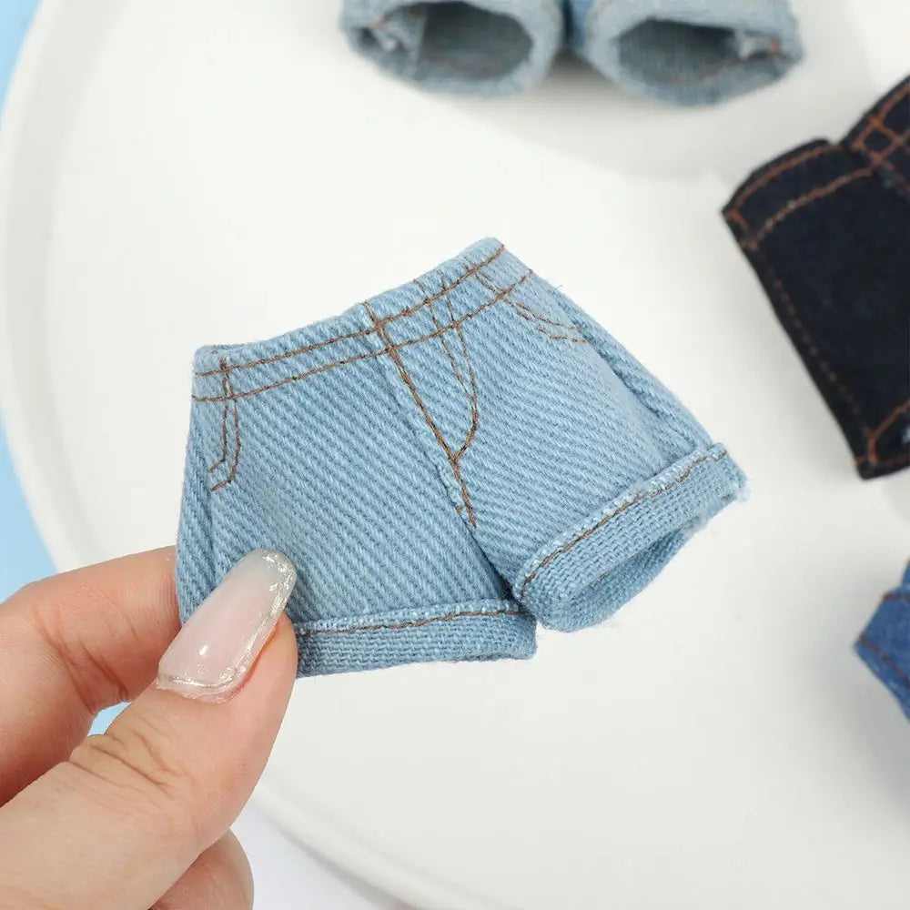 2022 Newest Multi Style Denim 11.5"Jeans Bottoms Shorts For Doll Clothes Outfits Short Pants For Blythe 1/6 Dolls Accessories