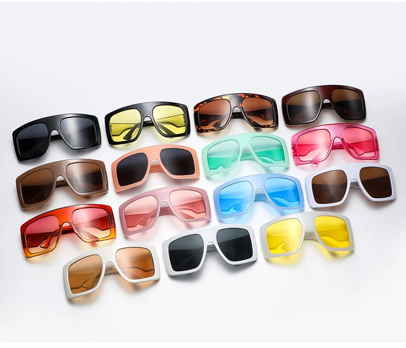 Oversized Punk Cycling Square Sunglasses Y2K Unique Men Trendy Goggle Driving Riding Sun Glasses Brand Outdoor New Eyewear UV400