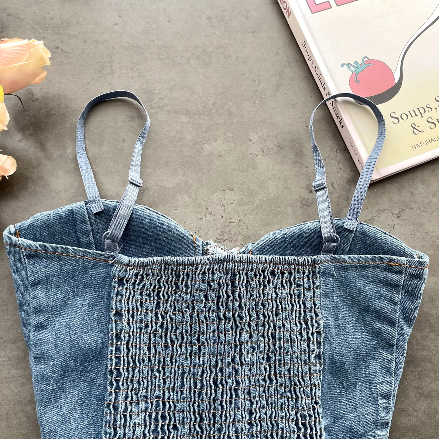 SINGREINY Fashion Women Sexy Denim Camisole Sleeveless Lace Up Skinny Tops 2024 Vintage Backless Elastics Short Streetwear Camis