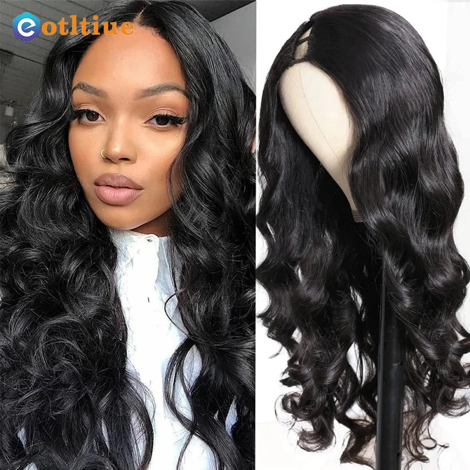 250 Density V Part Wig Human Hair Body Wave Upgrade V Part Wig No Leave Out Glueless V Part Wig Human Hair Wig Remy Hair Daily