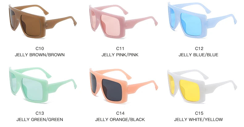 Oversized Punk Cycling Square Sunglasses Y2K Unique Men Trendy Goggle Driving Riding Sun Glasses Brand Outdoor New Eyewear UV400
