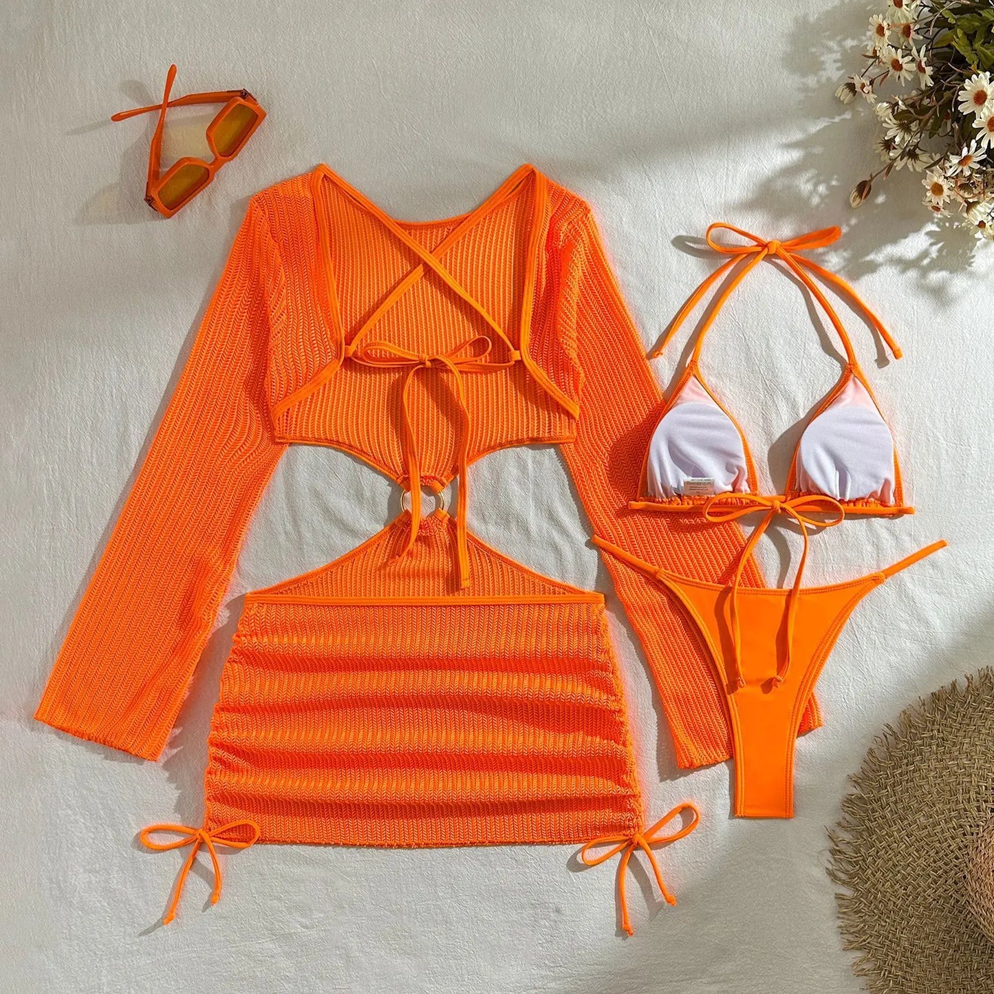 2025 Sexy Bikinis Female Swimsuits Women's Three-Piece Swimwear Beach Swim Wear Bathing Suits Brazilian Bikini Set Pool Bather
