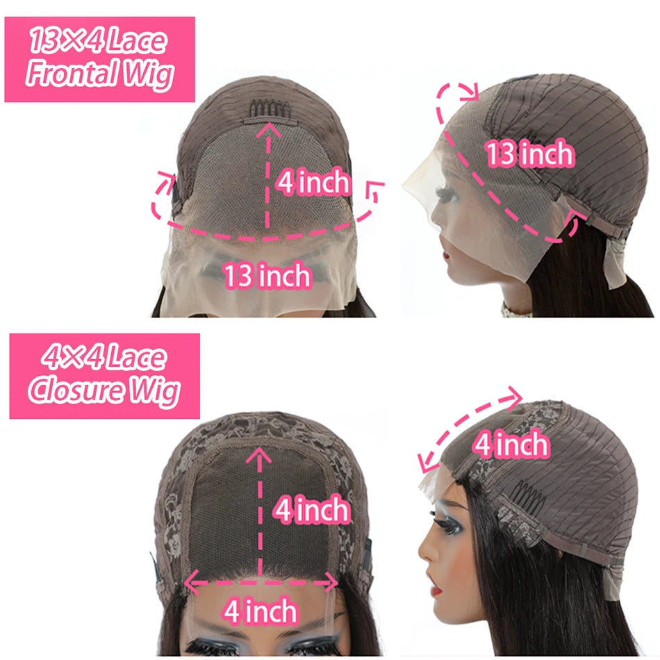 Body Wave Lace Frontal Wigs 13x4 HD Transparent Lace Front Human Hair Wigs For Women Short Bob Wigs Wear and Go Glueless Wigs