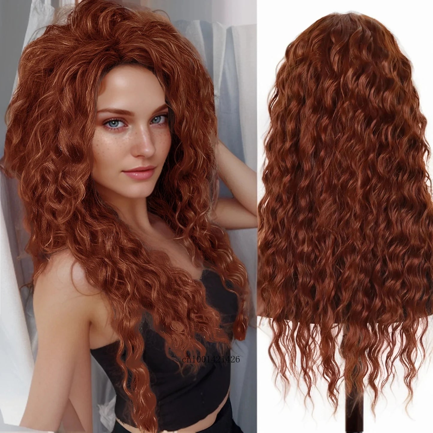 New Ash Blonde Wig Synthetic Long Curly Hair Wigs for Women Fluffy Wave Ombre Wig Costume Carnival Party Regular Cur Wig 26 Inch