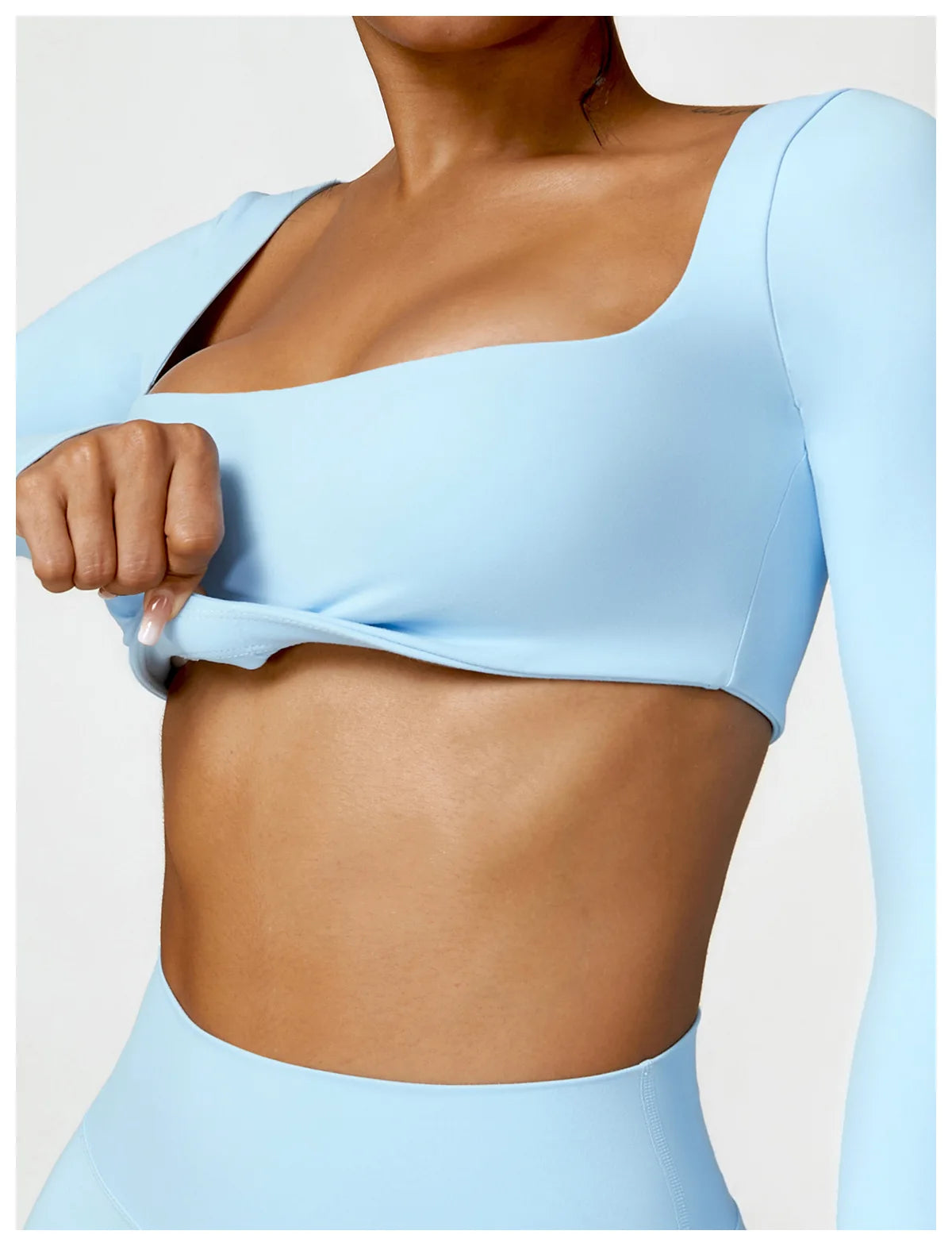 2PCS Yoga Set Women Gym Long Sleeve Sports Suits Fitness Bra Crop Top Workout Clothes Female Athletic Wear Legging Sportswear
