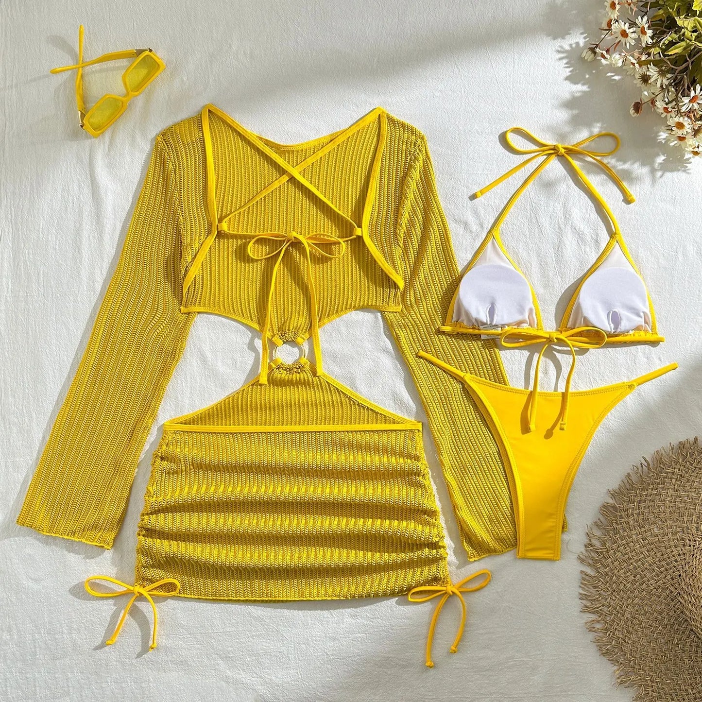 2025 Sexy Bikinis Female Swimsuits Women's Three-Piece Swimwear Beach Swim Wear Bathing Suits Brazilian Bikini Set Pool Bather