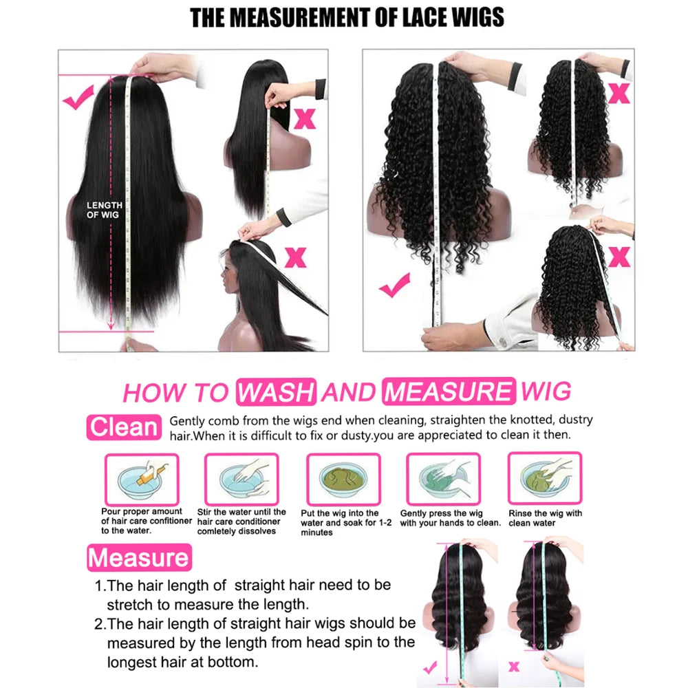 Deep Wave 6x6 Glueless Wig Human Hair Ready To Wear Deep Curly 13x6 Hd Lace Human Hair Wigs  for Black Women 250% Dentisy