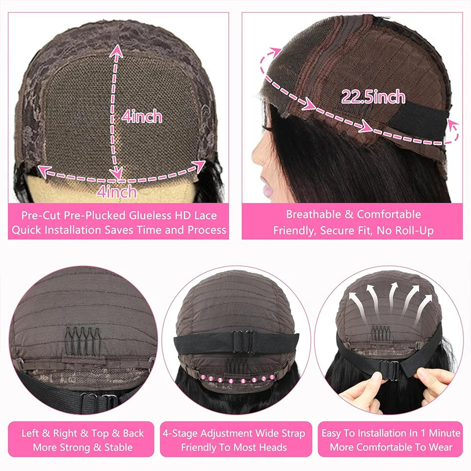 Loose Deep Wave Wigs 100% Human Hair Wigs Water Wave Brazilian HD Lace Frontal Wig 13x6 HD Lace Front Human Hair Wig For Women