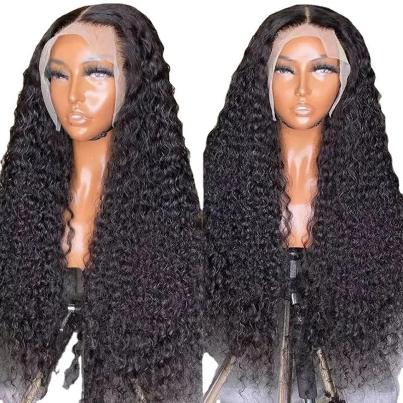 New European and American Style Wig African Small Curly Front Lace Synthetic Hair Wig