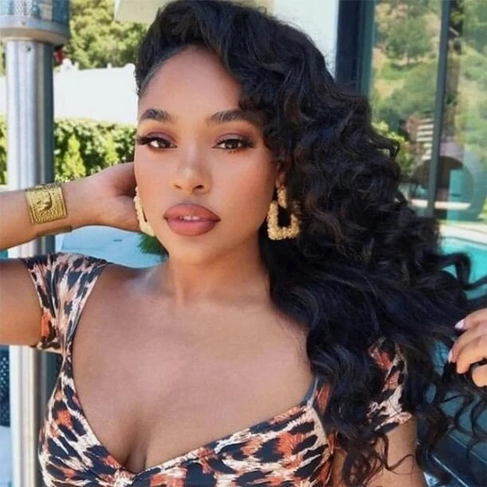 Loose Deep Wave Wigs 100% Human Hair Wigs Water Wave Brazilian HD Lace Frontal Wig 13x6 HD Lace Front Human Hair Wig For Women