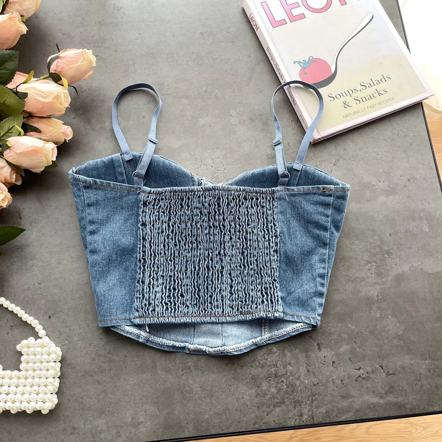SINGREINY Fashion Women Sexy Denim Camisole Sleeveless Lace Up Skinny Tops 2024 Vintage Backless Elastics Short Streetwear Camis