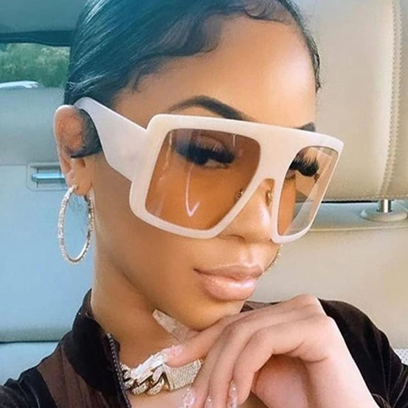Oversized Punk Cycling Square Sunglasses Y2K Unique Men Trendy Goggle Driving Riding Sun Glasses Brand Outdoor New Eyewear UV400