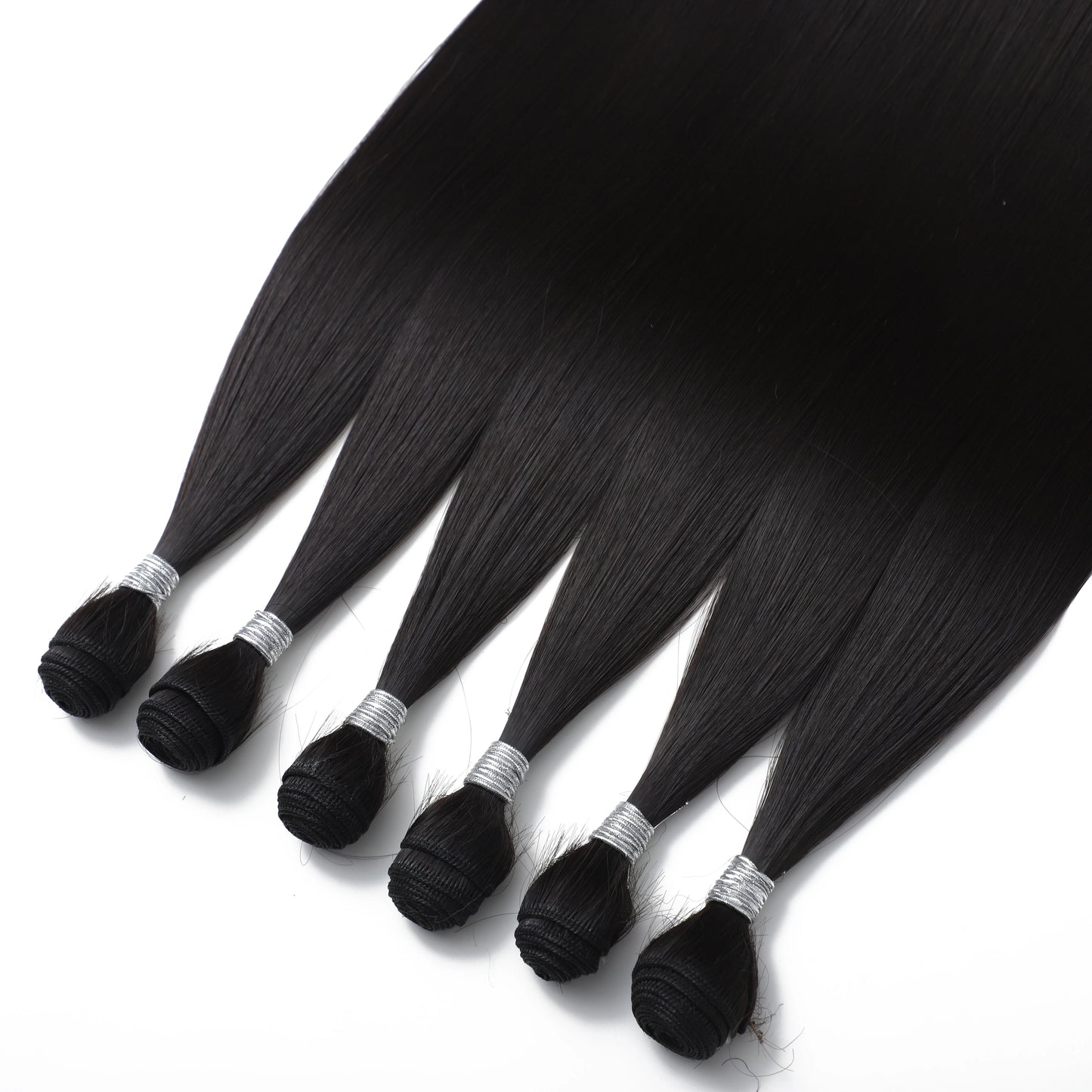 Synthetic Dark Brown Bundles Straight Hair Extensions Bundles Hair 22/26/30 Inches for Women Long Weave Hair Gold Heat Resistant