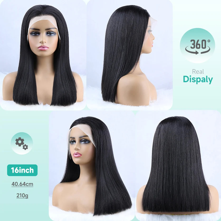 250 Density Raw Hair Vietnamese Bone Straight Bob Wig 100 Human Hair 13x6 Hd Lace Frontal Wig 13x4 Lace Front Human Hair Wig 12A