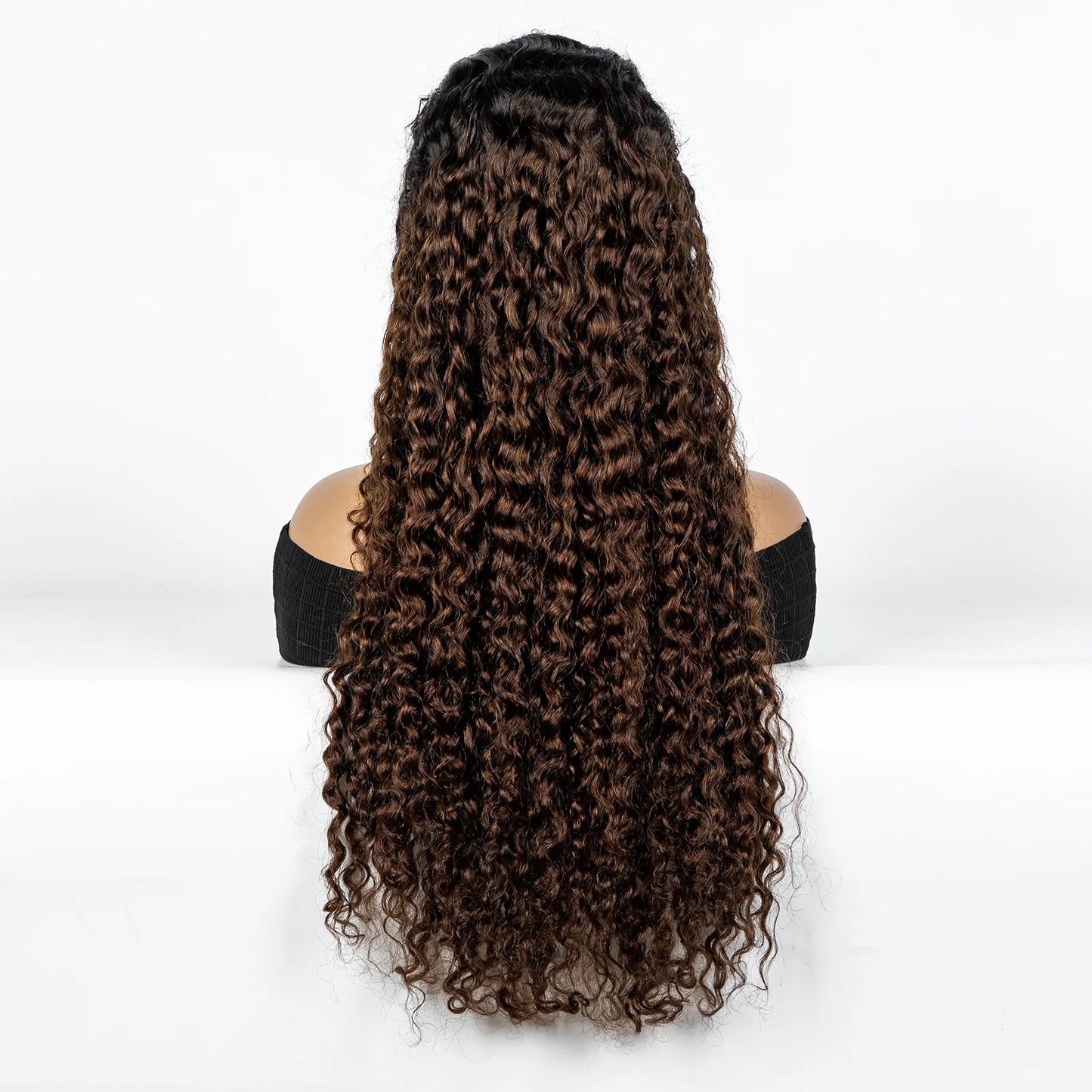 300% Density Ombre 30 Inches Water Wave Wavy Curly Human Hair Wigs 13x4 Transparent Lace Frontal Human Hair Wig for Women