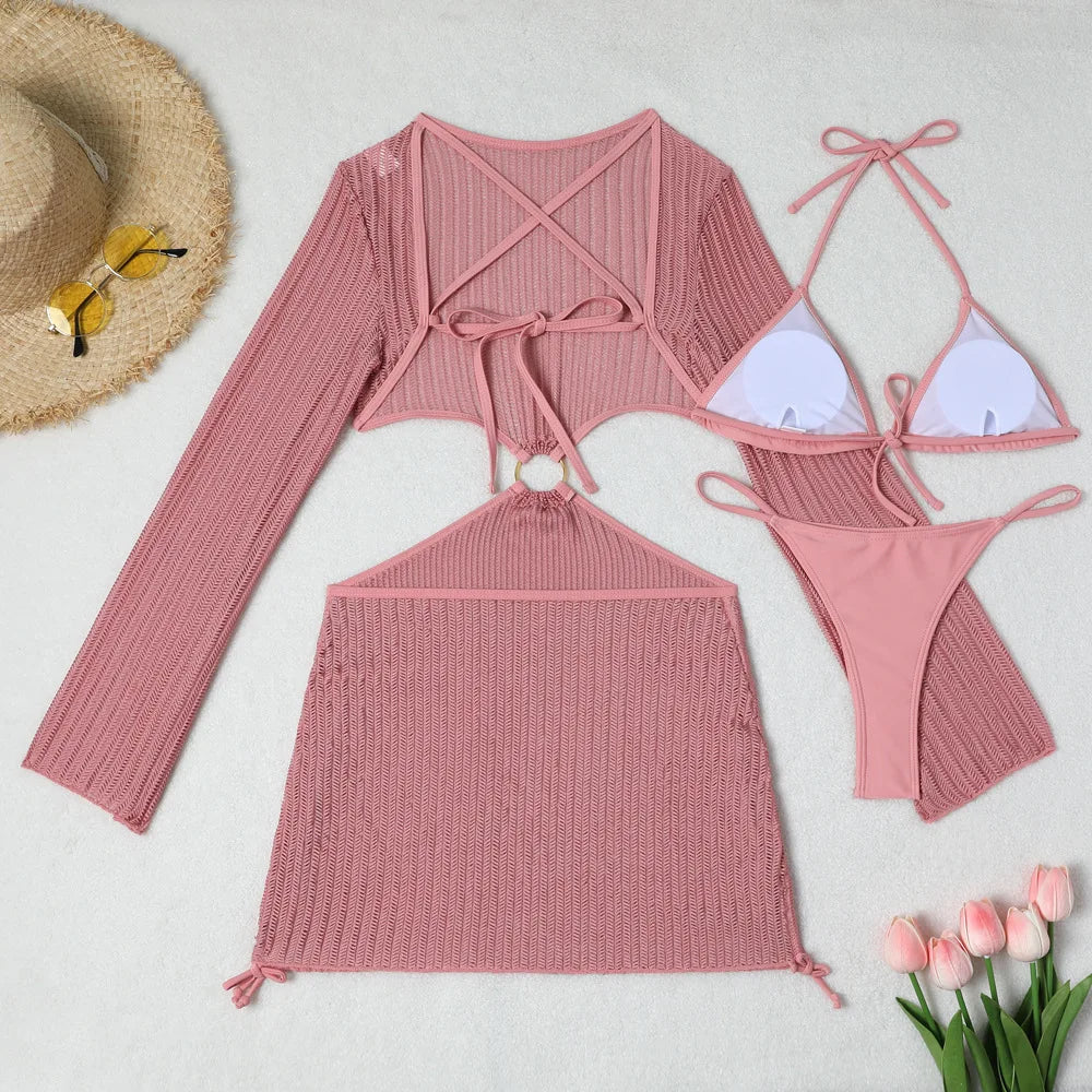 2025 Sexy Bikinis Female Swimsuits Women's Three-Piece Swimwear Beach Swim Wear Bathing Suits Brazilian Bikini Set Pool Bather