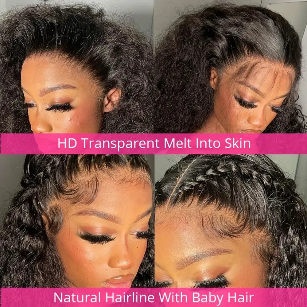 Deep Wave 6x6 Glueless Wig Human Hair Ready To Wear Deep Curly 13x6 Hd Lace Human Hair Wigs  for Black Women 250% Dentisy