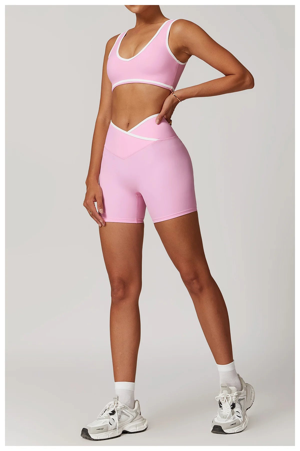 Yoga Set 2 Pieces Workout Outfits Fitness Sportswear Gym Tracksuit High Waist Leggings Sports Bra Athletic Wear Women Clothes