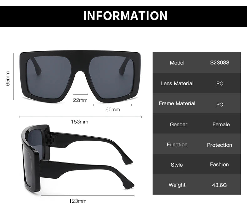 Oversized Punk Cycling Square Sunglasses Y2K Unique Men Trendy Goggle Driving Riding Sun Glasses Brand Outdoor New Eyewear UV400
