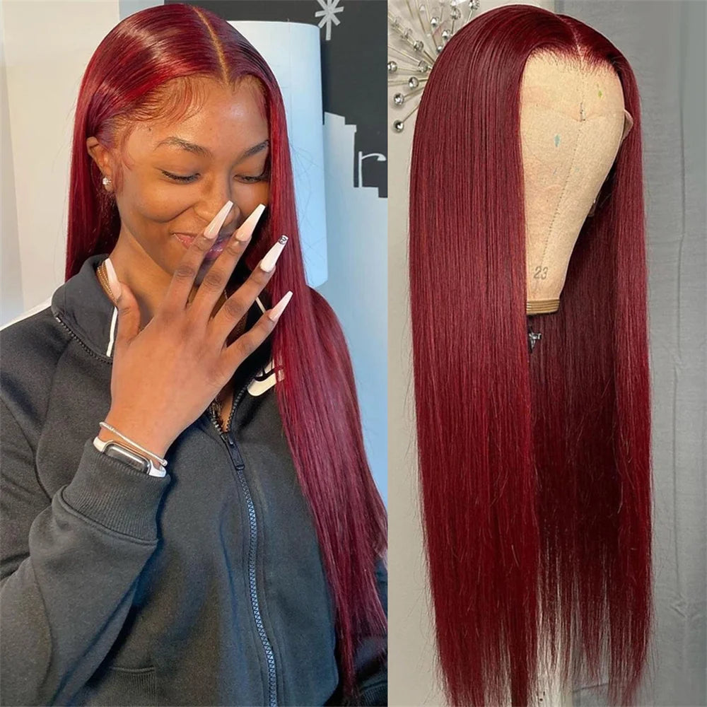 Highlight Blonde Platinum Straight Lace Front Wig Synthetic Hair for Women 13x4” Lace Frontal Wig Pre Plucked Blonde Colored Wig
