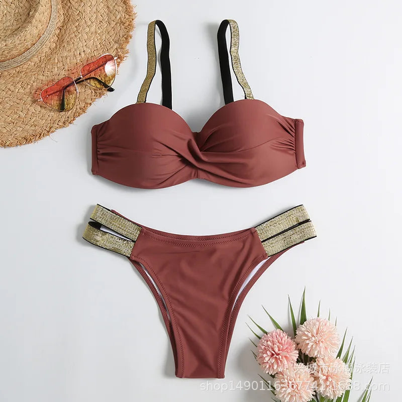 Summer Sexy Bikinis Push Up Swimsuits Women's Swimwear For Female Beach Swim Wear Bathing Suits Brazilian Bikini Set Pool Bather