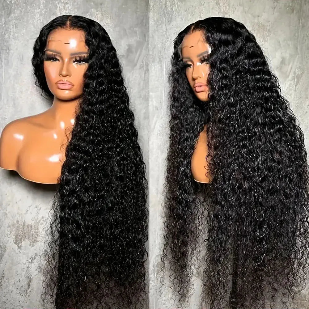 Deep Wave 6x6 Glueless Wig Human Hair Ready To Wear Deep Curly 13x6 Hd Lace Human Hair Wigs  for Black Women 250% Dentisy