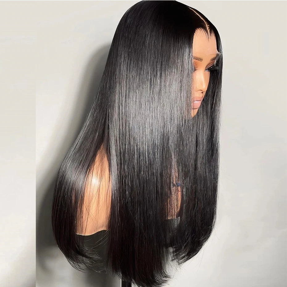 Pre Plucked M-Shaped Hairline Lace Front Human Hair Wigs 13x4 13x6 Transparent Lace Frontal Wig Widow's Peak Raw Vietnamese Hair