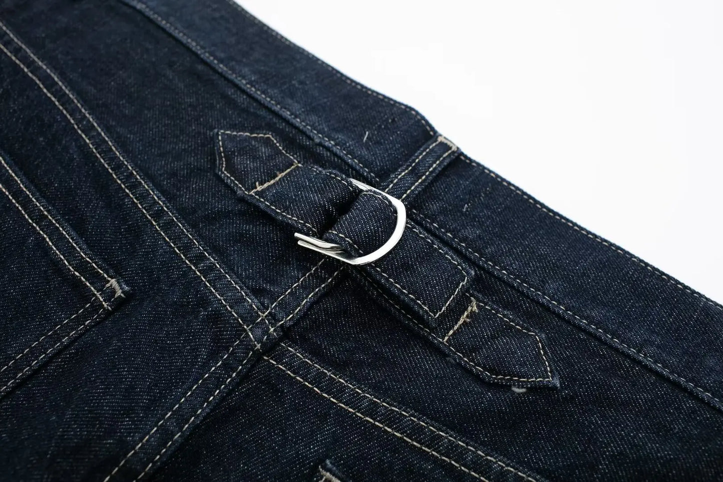 TRAFZA Women Vintage Denim Jacket Pant Sets Single Breasted Lapel Long Sleeve Coat Wide Leg Trousers Jeans High Street Outfits