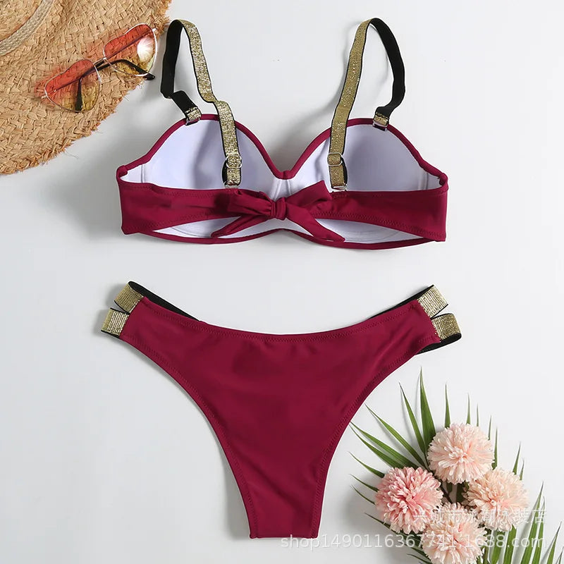 Summer Sexy Bikinis Push Up Swimsuits Women's Swimwear For Female Beach Swim Wear Bathing Suits Brazilian Bikini Set Pool Bather