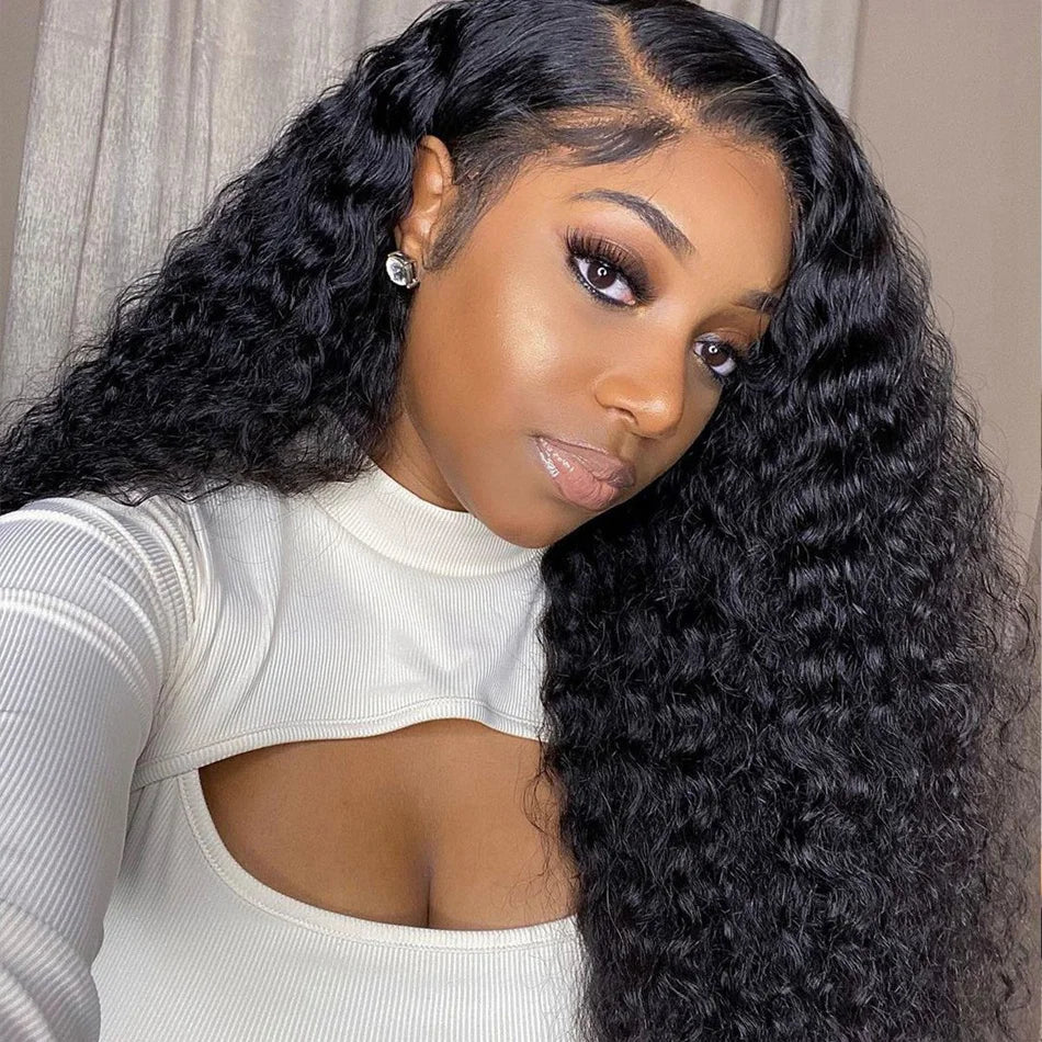 Curly Human Hair Wigs Water Wave Lace Front Wig 13x4 13x6 Lace Frontal Deep Wave Wig 100% Human Hair HD Lace Wigs For Women