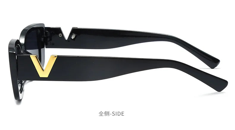 New Small Frame V-Shaped Fashion Sunglasses Women's Brand Designer Square Sun Glasses Women Outdoor Leisure Eyewear UV400