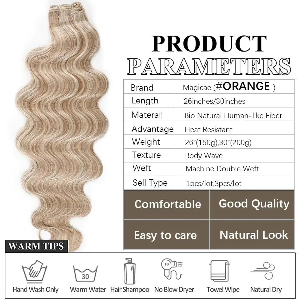 30Inches Red Burgundy High Temperature Soft Sliver White 613 Natural Fiber Hair Extensions GREY Bio Body Wave Hair Weave Bundles