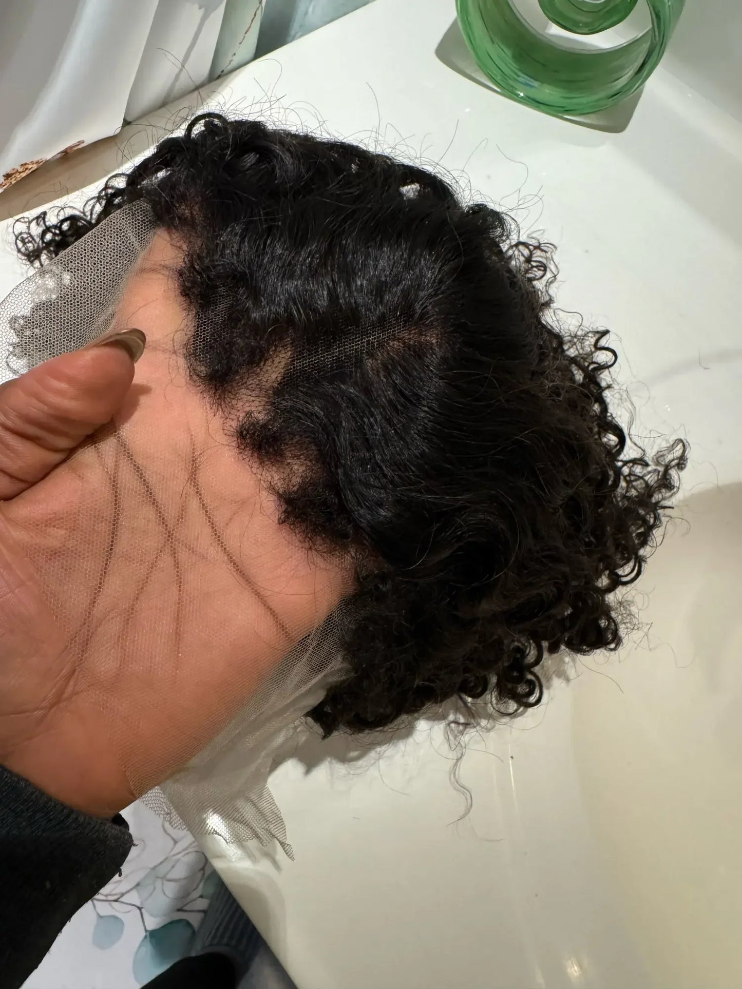 Short Bob Edge Kinky Curly Wig Baby Human Hair Wig 180 pixie cut curly Lace Front Wigs Curly bob Human Hair Lace Frontal Wigs
