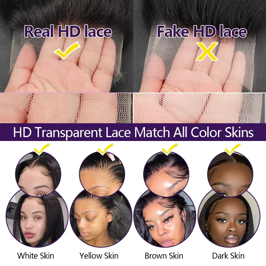 36 Inch HD 13X4 250% Bone Straight Lace Front Wig Raw Vietnamese Human Hair 13x6 Lace Frontal Wig 5X5 Glueless Wig Ready To Wear