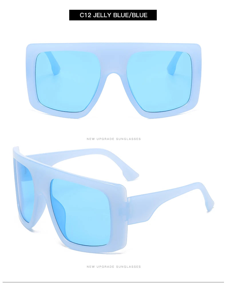 Oversized Punk Cycling Square Sunglasses Y2K Unique Men Trendy Goggle Driving Riding Sun Glasses Brand Outdoor New Eyewear UV400