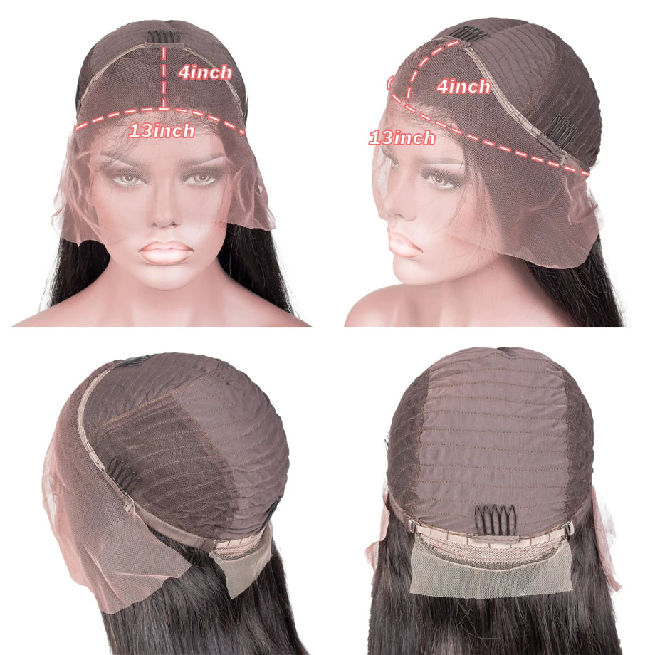 Reddish Brown Body Wave Lace Front Wigs 100% Human Hair 13x6 Lace Frontal Wig Brazilian Pre Plucked 13x4 Dark Red Brown Full Wig