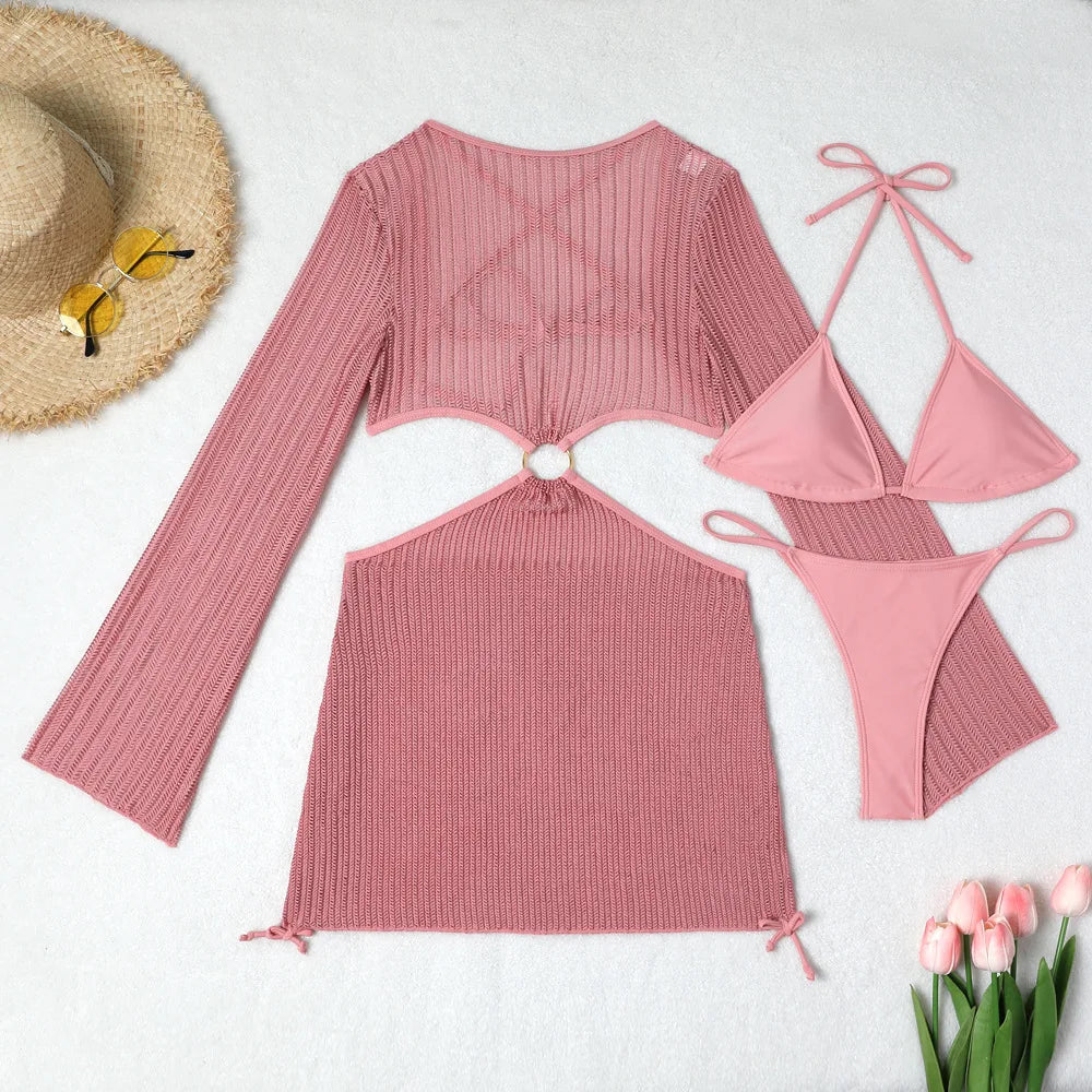 2025 Sexy Bikinis Female Swimsuits Women's Three-Piece Swimwear Beach Swim Wear Bathing Suits Brazilian Bikini Set Pool Bather
