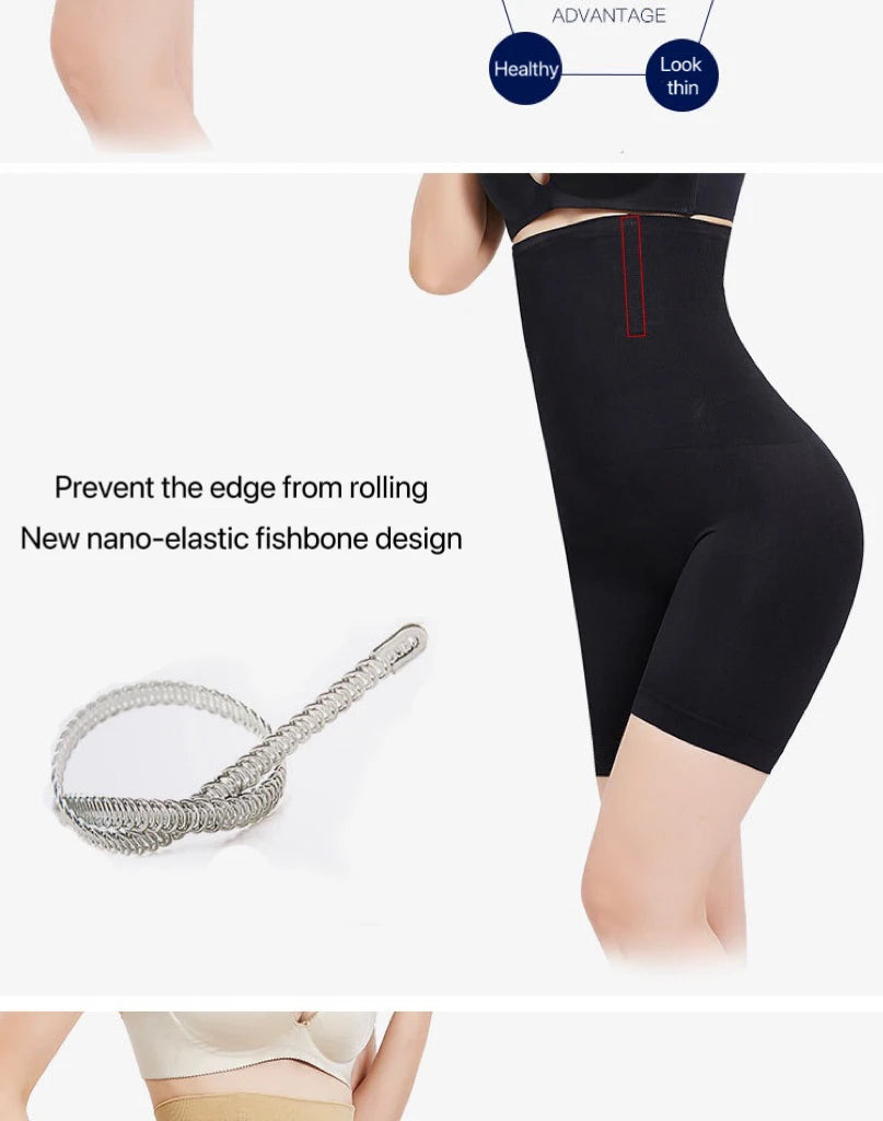 1pcs Women Belly Shaping Brief High Waist Lifting Hip Pants Slimming Panties Plus Size Postpartum Shaper Underwear Safety Panty