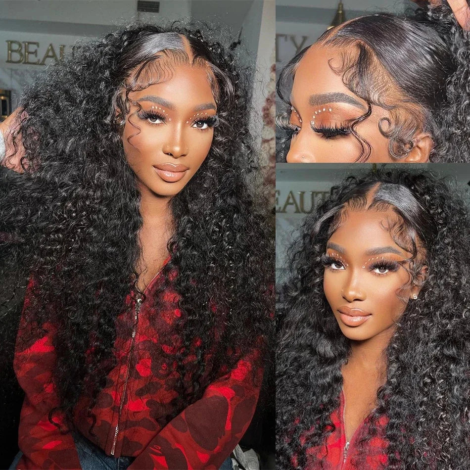 Curly Human Hair Wigs Water Wave Lace Front Wig 13x4 13x6 Lace Frontal Deep Wave Wig 100% Human Hair HD Lace Wigs For Women