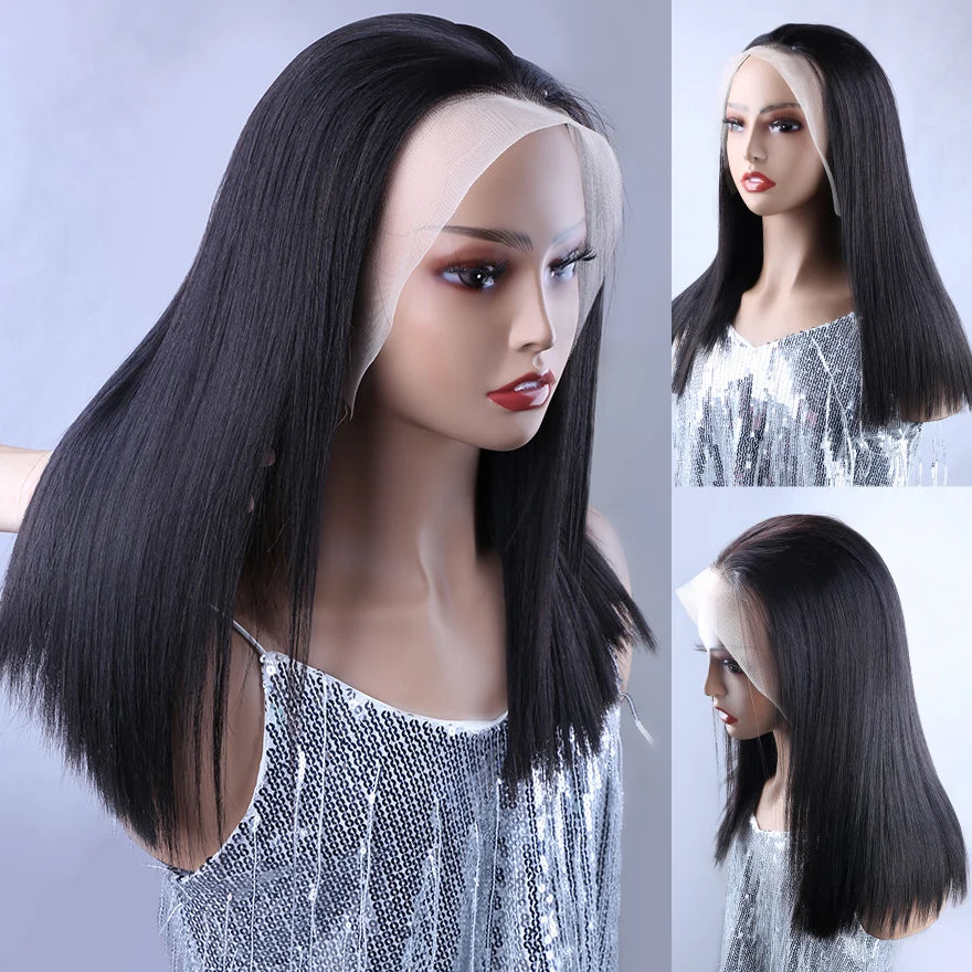 250 Density Raw Hair Vietnamese Bone Straight Bob Wig 100 Human Hair 13x6 Hd Lace Frontal Wig 13x4 Lace Front Human Hair Wig 12A