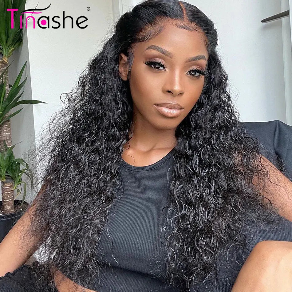 Tinashe Wear&Go Water Wave Glueless Wig Human Hair Wet And Wavy Lace Front Wig 200 250 Density 6x5 Pre Cut HD Lace Closure Wig