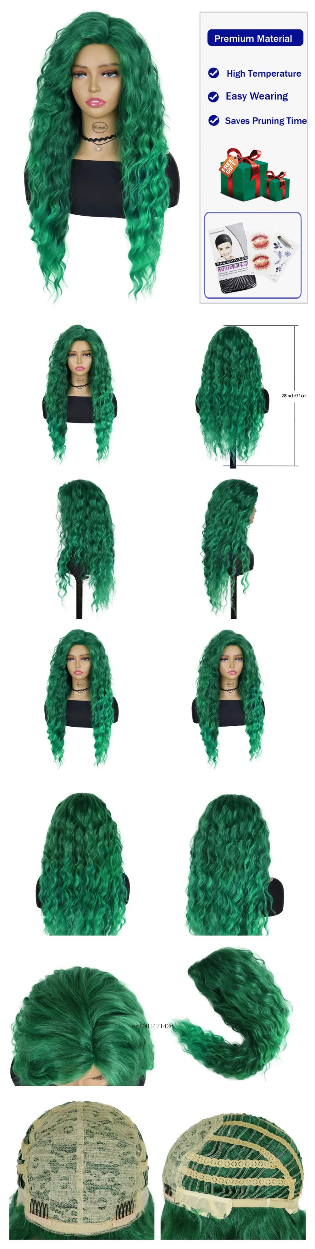 New Ash Blonde Wig Synthetic Long Curly Hair Wigs for Women Fluffy Wave Ombre Wig Costume Carnival Party Regular Cur Wig 26 Inch