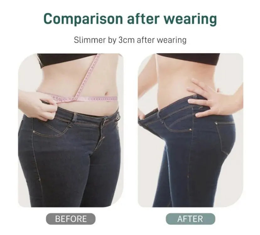 Women's highwaisted postpartum silk pants with abdominal lifting and shaping girdle