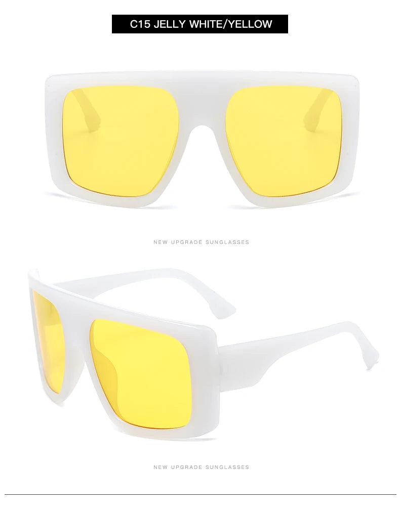 Oversized Punk Cycling Square Sunglasses Y2K Unique Men Trendy Goggle Driving Riding Sun Glasses Brand Outdoor New Eyewear UV400